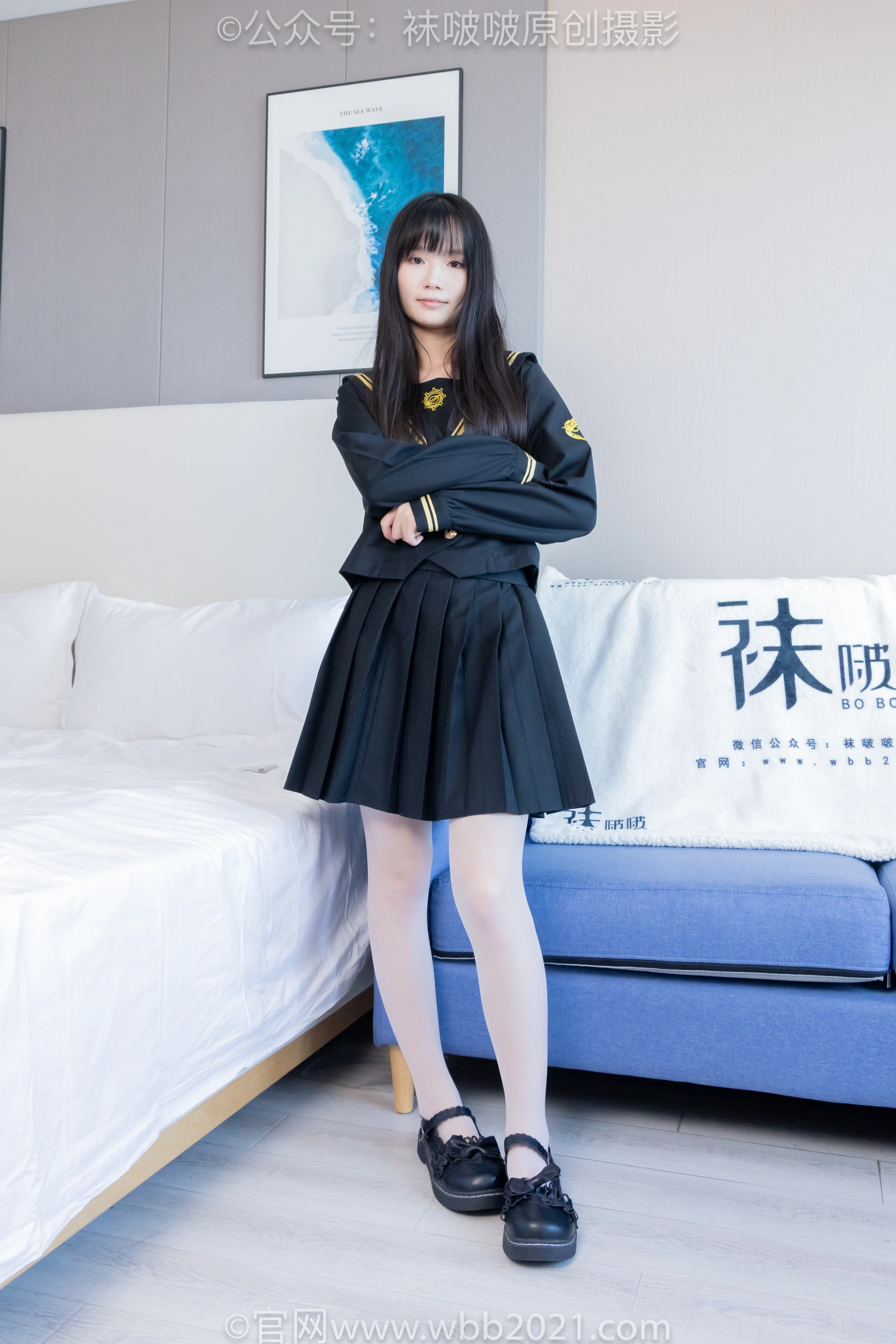 [BoBoSocks袜啵啵] NO.450 甜甜圈-皮鞋、白丝（脚尖加固款）、裸足、裸足印泥踩脚印剧情（花絮版） 3